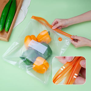 Sacs à collation sur support réutilisables écologiques transparents Sacs de stockage de nourriture extra épais - Product Image 4