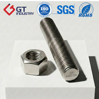 Inconel625 Din2510-3 GT Zinc Alloy Steel Metric Stud Bolt Black M14-M36 Fully Threaded Right Hand Din976 Thread Rod