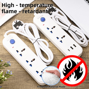 Đổi mới mới nhà thông minh mở rộng dây 2 chiều + 3USB Ổ cắm điện Ổ cắm điện USB ổ cắm điện Anh/EU cắm 10A 3M/5M - Product Image 4