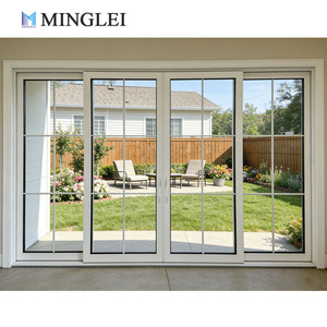 Portes coulissantes haute performance certifiées NFRC, isolation thermique, triple vitrage, porte coulissante en aluminium - Product Image 1