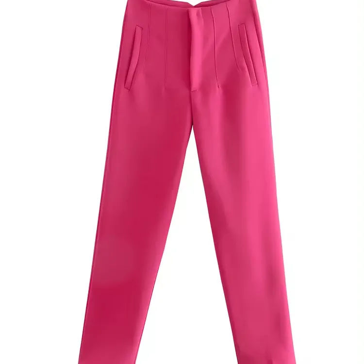 Pantaloni da donna a vita alta a 33 colori pantaloni lunghi Casual aderenti di alta qualità