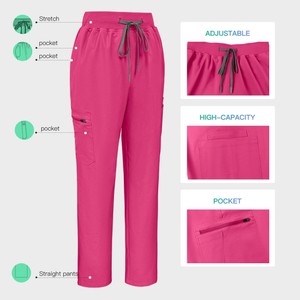 46044, Conjuntos de Uniformes Médicos Unisex con Cordón Ajustable, Pantalón Sanitario Slim Fit Conjunto Quirúrgico Mostaza - Product Image 3