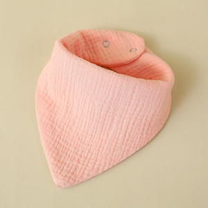 Многоразовые муслиновые слюнявчики-банданы для новорожденных мальчиков и девочек, однотонные, дышащие, незаменимый подарок от производителя - Product Image 6