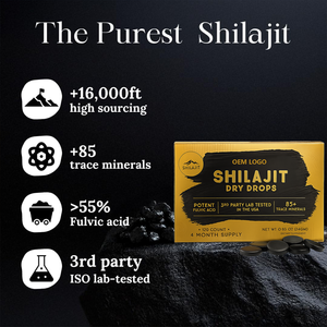 Oem/odm 100% Original Himalayan Shilajit Dry Drops Pure Natural Shilajit 60 Tablets For Energy Strength & Potency - Product Image 3