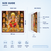 Zebuun — peinture 3D personnalisée avec animaux de compagnie, affiche murale, de l'univers de l'inde, bandeau 3D, 40*40cm, pour décoration de salon, en stock