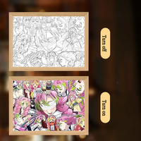 Decoración para Habitación Weeb, Decoración para Habitación de Cosplay, Decoración para Sala de Juegos, Accesorios de Anime, Lámpara Nocturna USB para Adolescentes, Decoración para Escritorio