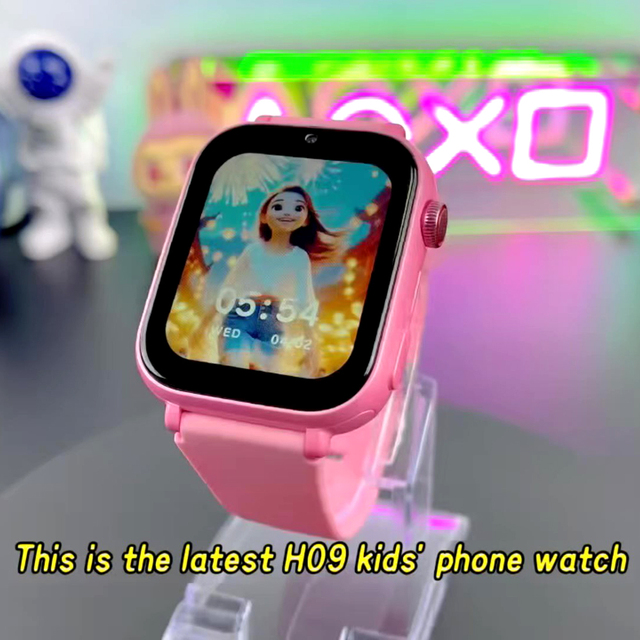 H09 Kids Smartwatch with Body Temp Sensor, 4G LTE GPS Tracker, Touchscreen Waterproof Phone Watch, SIM Card Enabled