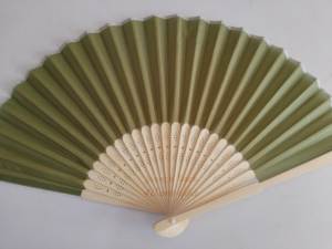 Abanico Plegable de <span class=keywords><strong>Mano</strong></span> Personalizado de Bambú Pintado con Salvia, Regalo Promocional - Product Image 2