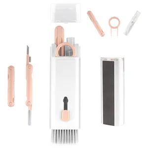 Kit de nettoyage d'écran d'ordinateur portable pour Airpods 7 en 1, stylo de nettoyage d'airpod multifonction, brosse, outil de retrait de clé pour PC