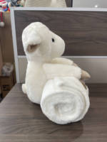 Couverture en peluche pour bébé avec mouton en peluche câlin