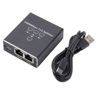 Adaptor Pembagi Jaringan FYX 1000Mbps RJ45 1 ke 2, 1 ke 3, 1 ke 4, Kabel Ekstensi Port LAN Ethernet