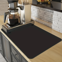 Tapis de protection rectangulaire classique personnalisé en caoutchouc écologique antidérapant pour machine à café, bar à café, table et cuisine domestique
