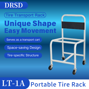 Support de pneus mobile DRSD LT-1A avec roues, chariot de rangement pour 1 pneu pour atelier - Product Image 1