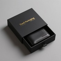 Boîte d'emballage de luxe de haute qualité pour portefeuille et ceinture, boîte cadeau personnalisée haut de gamme pour portefeuille avec logo en feuille d'or, échantillon d'impression numérique gratuit