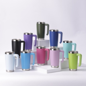 Vaso Térmico de Acero Inoxidable 304 de Doble Pared con Asa, 20oz, Directo de Fábrica, Taza de Café, Regalo Empresarial, Vaso Aislado - Product Image 1