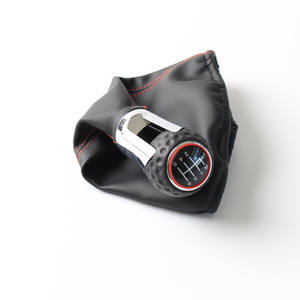 Pomo de palanca de cambios de cuero ergonómico de 5 y 6 velocidades para Golf 3 4 5 6 VW - Product Image 1