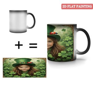 Pattern Art Print <b>Ceramic</b> Mug 11oz Frosted Black Heat Sensitive Gift <b>Cup</b> - Product Image 4