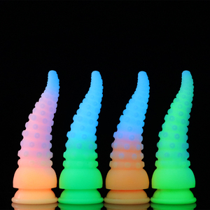 Lumineux Tentacule Animal Dilatation Anale Gode G-Spot Liquide Silicone Monstre Développer <span class=keywords><strong>Anal</strong></span> Butt Plug Pour Les Femmes Dispositif De Masturbation - Product Image 4