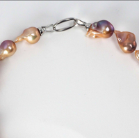 Collier de perles d'eau douce baroques irrégulières blanches en gros, colliers de perles naturelles pour femmes, cadeau