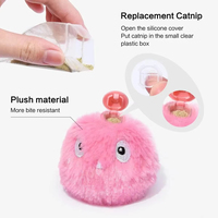 Jouet interactif de luxe classique pour chatons, balle intelligente en peluche avec herbe à chat et sonnette électrique, pour l'entraînement des grossistes