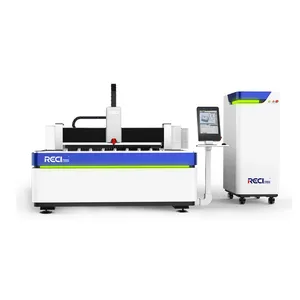 Máquina de corte a laser de fibra de plataforma única para materiais metálicos