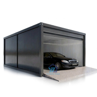 Abri de jardin mobile et portable en acier, abri extérieur imperméable pour voiture et stockage