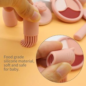 Juego de Maquillaje de Silicona para Niñas, Ecológico, Lavable, Cosmético, Lápiz Labial, Uñas, Juguetes de Belleza y Moda, Venta al Por Mayor - Product Image 5
