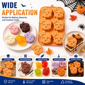LA Custom Eco Friendly Stocked <b>Silicone</b> Halloween Mold Food Grade Baking Chocolate Candy Cookie Cake Decoration OEM ODM Private - Product Image 3