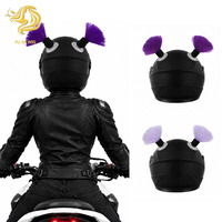 Perruque amusante pour casque, avec antenne décorative et ornement capillaire amovible, largement compatible avec tous types de casques