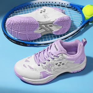 Chaussures de badminton violettes pour hommes et femmes, chaussures de tennis pour jeunes, chaussures de tennis de table, chaussures de course pour entraînement et compétition - Product Image 3