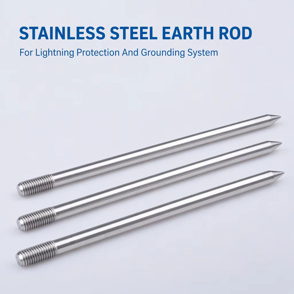 Threading Stainless Steel Rod Machine Wholesale Stainless Steel Threaded Grounding Rod Pointed Earth ...