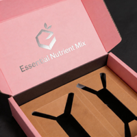 Boîtes d'expédition en carton ondulé kraft avec inserts, personnalisables avec logo, pour emballage de compléments nutritionnels et de bouteilles
