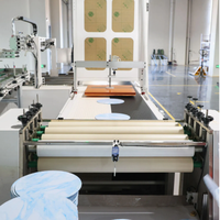 Machine automatique de collage de papier extérieur pour bases de gâteaux en MDF ondulé, pour le collage de papier coloré sur les bords des plateaux à gâteaux en carton