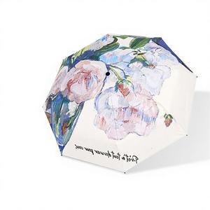 Sombrilla Plegable de Goma Negra con Protección Solar UV, Protección Solar del 60% y UPF50 - Product Image 1