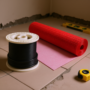 Tapis chauffant radiant pour sol, 80 pieds carrés, 120V, avec membrane de découplage pour systèmes de chauffage, ventilation et climatisation domestiques - Product Image 2