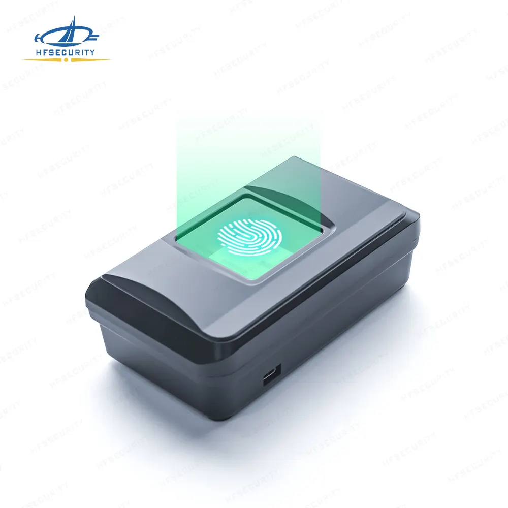 HFSecurity OS300 China Supplier Black USB Dual Rolling Optical Sensor Fingerprint Scanner Driver With Free SDK