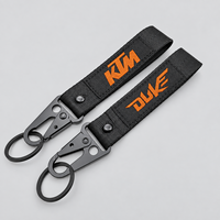Sangle de porte-clés tissée pour voiture avec clip métallique, porte-clés et étiquette logo pour auto-école, garage, cadeaux promotionnels
