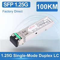 Module optique SFP Gigabit 100KM 1550nm LC DDM, émetteur-récepteur monomode pour la transmission longue distance dans les centres de données et les réseaux de télécommunications