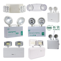 Lampe d'urgence LED rechargeable AC85-265V 50/60Hz avec double tête et batterie de secours au lithium pour couloir, maison, commerce