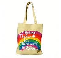 Sac fourre-tout en toile personnalisé imprimé, sac de courses réutilisable avec poignées, sac à bandoulière pour promotion en magasin
