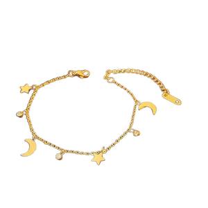 Bracciale con ciondolo con cuore presbiopia in acciaio inossidabile placcato oro e stile alla moda, personalizzato, gioielli 24K da donna - Product Image 5