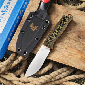 มีดพกพาใบตาย BM 15002/15017 Wilderness Survival พร้อมปลอกมีด สำหรับล่าสัตว์ กิจกรรมกลางแจ้ง ของขวัญ มีด G10 8Cr13Mov 4MM - Product Image 2