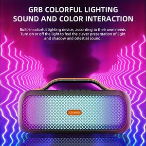 مكبر صوت محمول 4409 مع إضاءة LED ملونة، مقاوم للماء بمعيار IPX4، بطارية 1500 مللي أمبير للحفلات والكاريوكي واستخدام الهاتف المحمول - Product Image 6