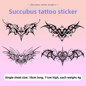 Tatuaje Adhesivo Deportivo de Súcubo, Diseño de Demonio Herbal, Semipermanente, Resistente al Agua, Logotipo Personalizado, Sensualidad, Pareja - Product Image 3