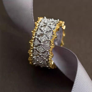 T0652 Anello Geometrico da Cocktail in Lega Unisex, Anelli alla Moda per Feste Senza Pietre - Product Image 5