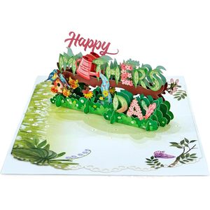 Tarjeta de felicitación emergente 3D con diseño floral para el Día de la Madre, para mamá, esposa, hermana, regalo del Día de la Madre - Product Image 5