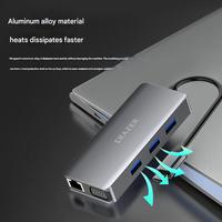 Lecteur de cartes SD/TF EARZER XC10V en alliage d'aluminium portable 10-en-1 USB-C/ 4K@30Hz PD100W - En stock