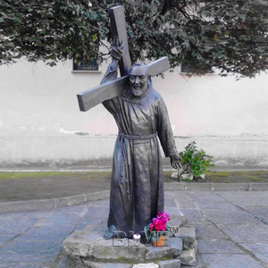 Estatua de Bronce de San Padre Pio, Tamaño Real, Estilo Antiguo, para Exteriores, Iglesia, Religiosa, Famosa en Italia - Product Image 3