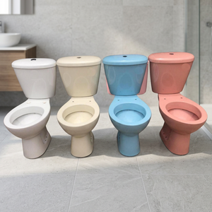 WC complet Vistaar au design européen en céramique, avec cuvette et abattant, à poser au sol - Product Image 3