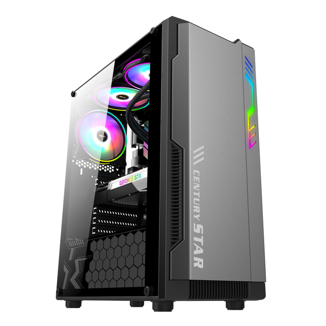 OEM One-Sided Tempered Glass MTAX Horizontal Aluminum PC Gaming Computer Case Micro ATX Motherboard Supporting Tower Stylish